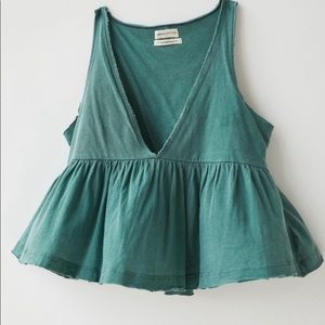 Urban Outfitters Green Babydoll Tank